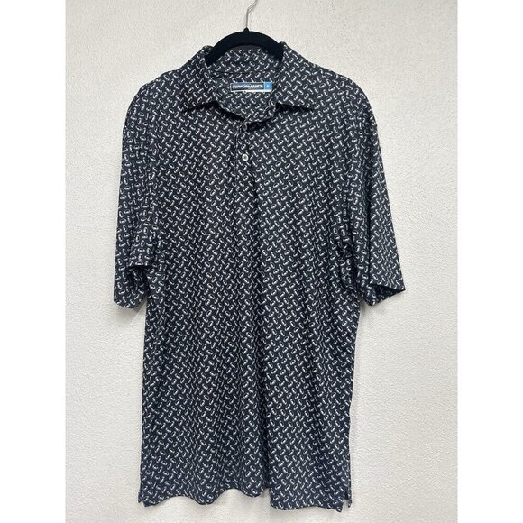 Roundtree & Yorke Performance Polo Men’s Small Football Graphic Game day EUC - Picture 2 of 5